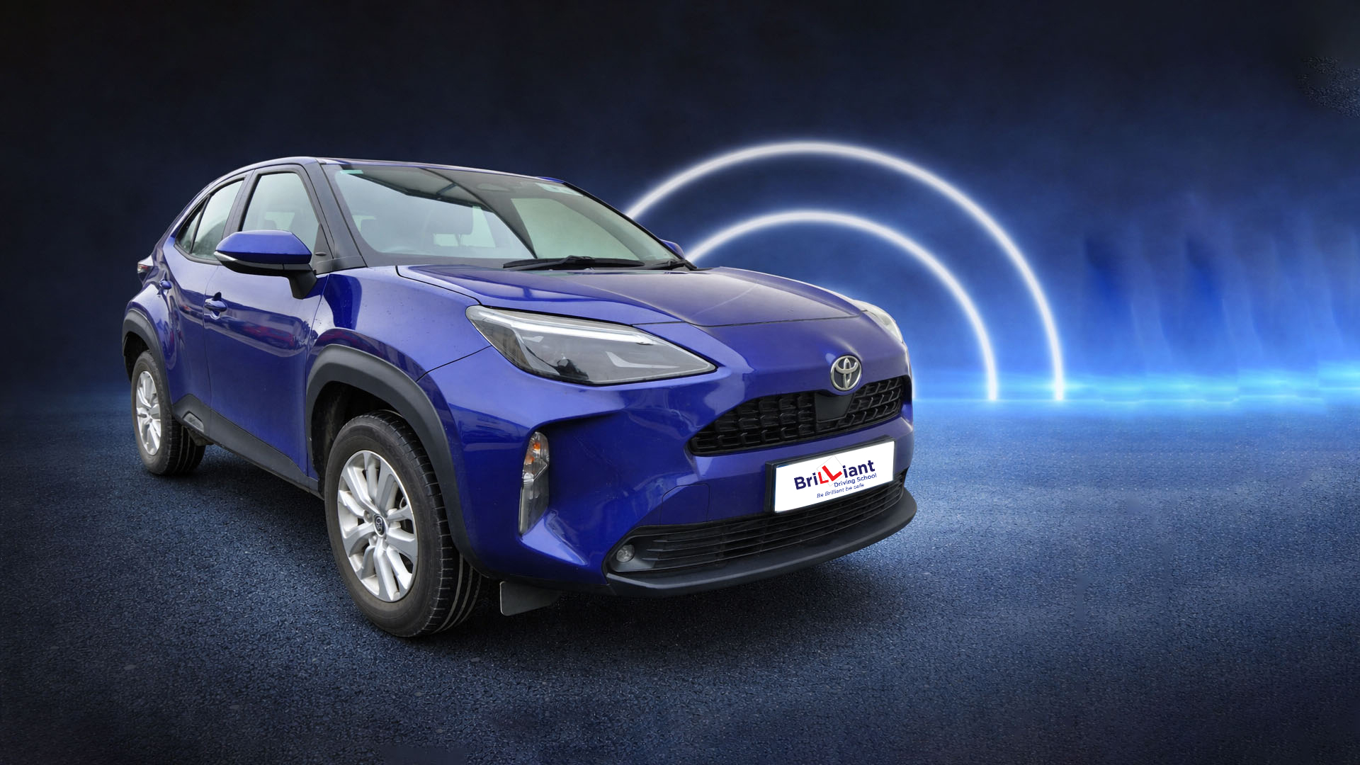 Brilliant Driving School car on the road in Wicklow, Ireland